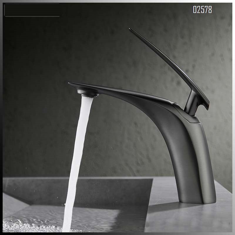 New fashion simple copper basin single handle cold and hot water faucet