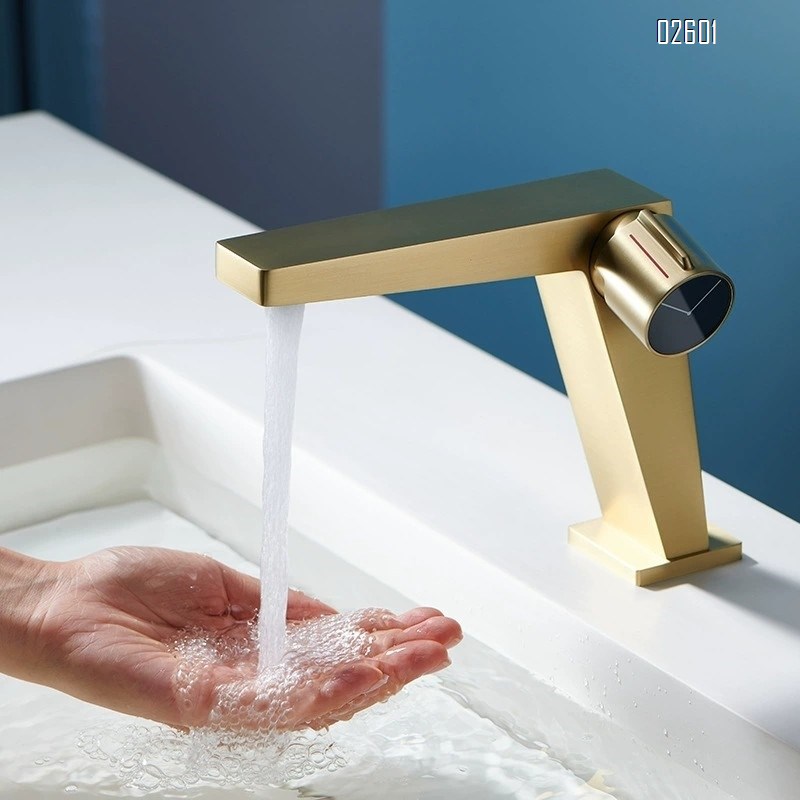 Brass basin faucet bathroom vanity wash basin sink cold and hot water faucet simple white