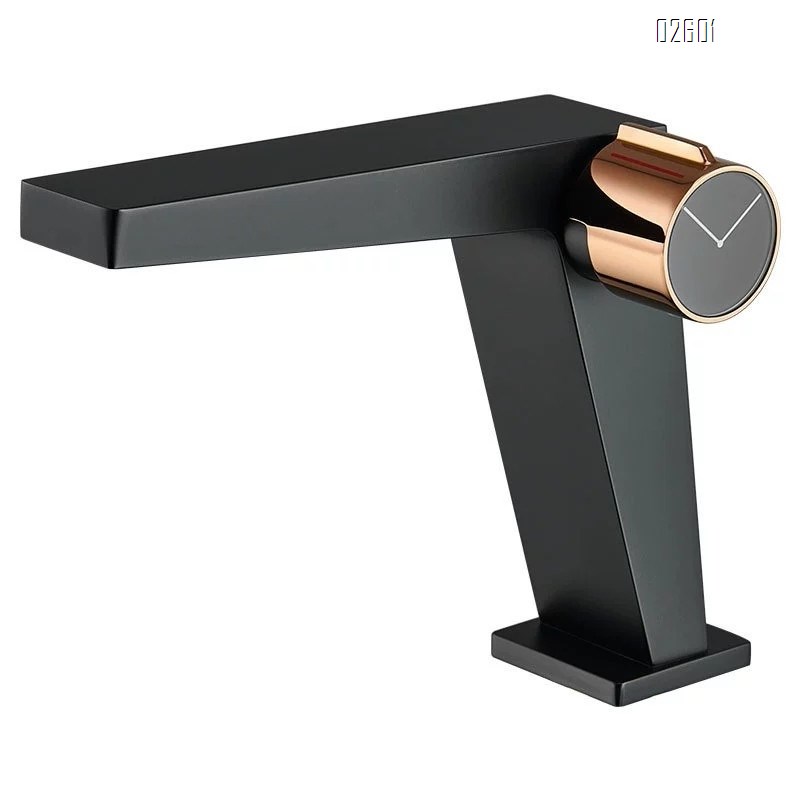 Brass basin faucet bathroom vanity wash basin sink cold and hot water faucet simple white