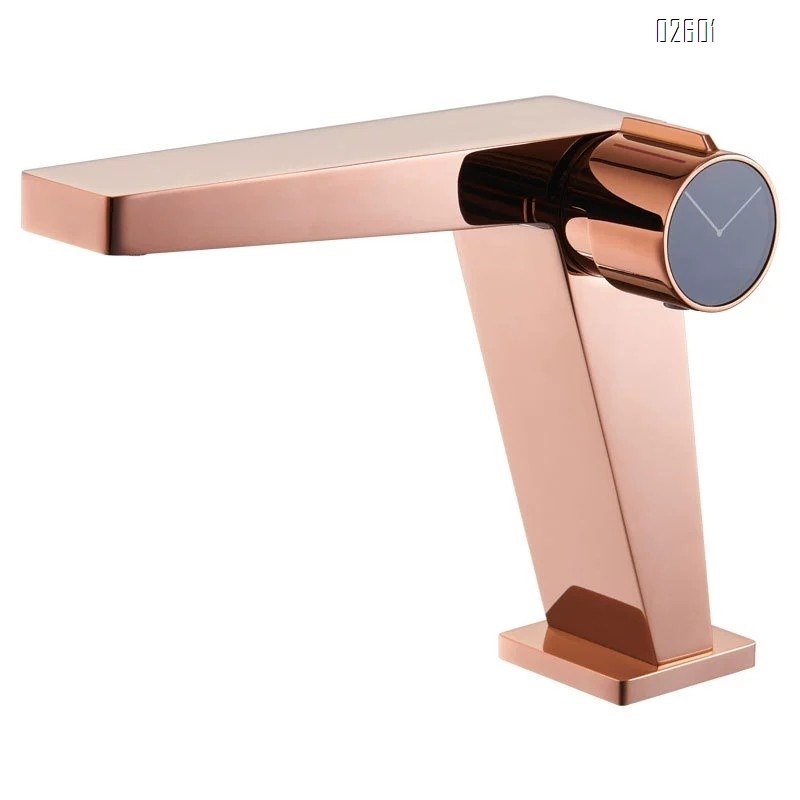 Brass basin faucet bathroom vanity wash basin sink cold and hot water faucet simple white