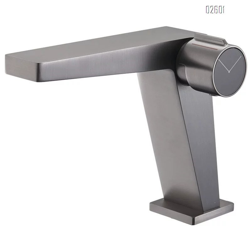 Brass basin faucet bathroom vanity wash basin sink cold and hot water faucet simple white