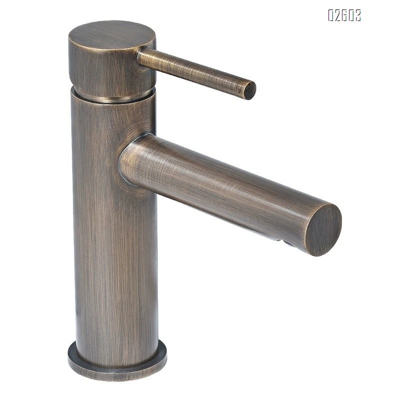 Brass cold and hot basin faucet home wash basin gold and black simple bathroom wash basin faucet
