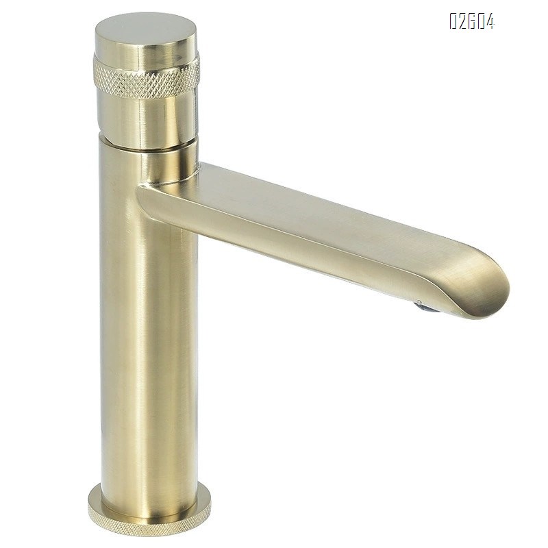 European vertical antique basin faucet single handle single hole cold and hot water bathroom home under-sink faucet