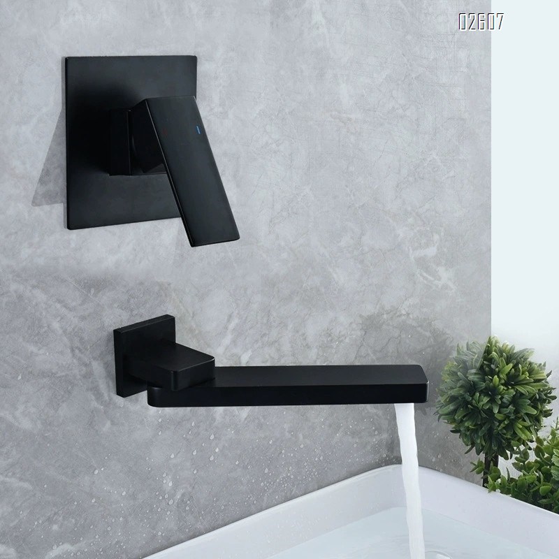 Wall-mounted Brass basin faucet with vintage style swingable and foldable cold and hot water tap