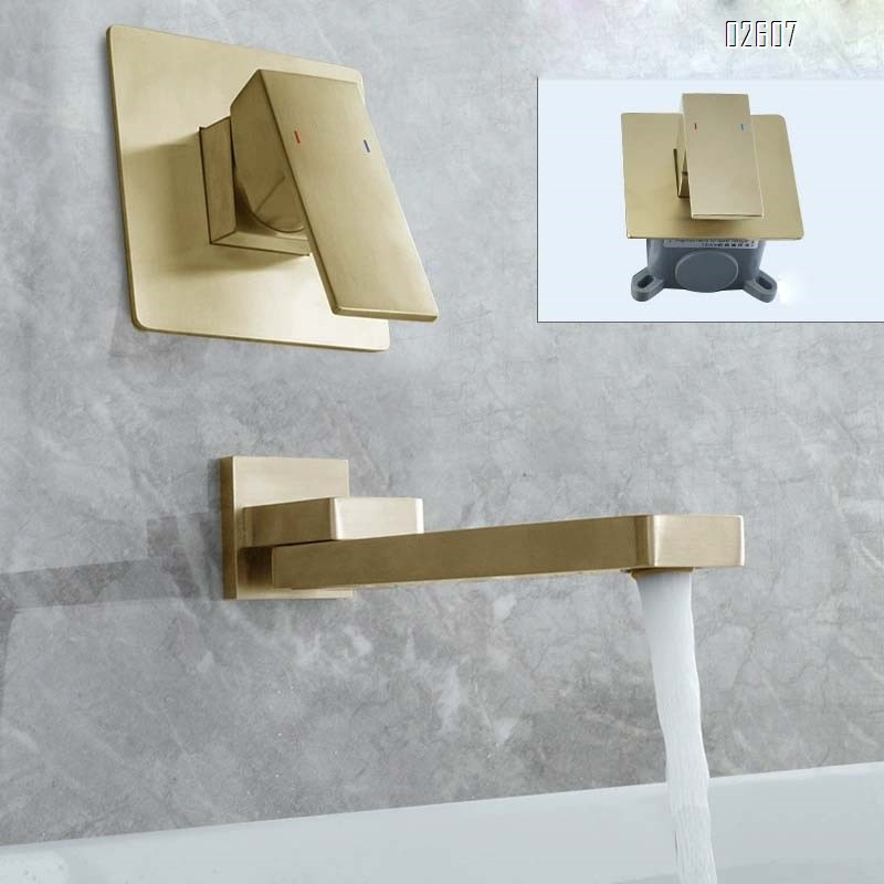Wall-mounted Brass basin faucet with vintage style swingable and foldable cold and hot water tap