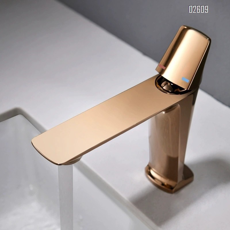 Gun gray brushed basin faucet all Brass cold and hot water under-sink wash basin faucet bathroom black faucet