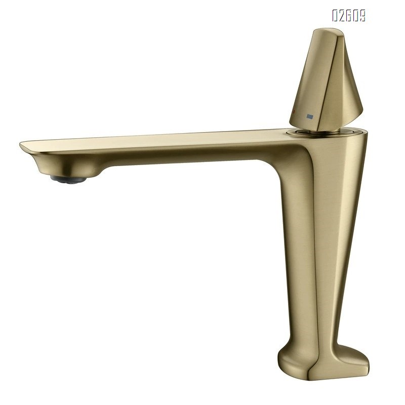 Gun gray brushed basin faucet all Brass cold and hot water under-sink wash basin faucet bathroom black faucet