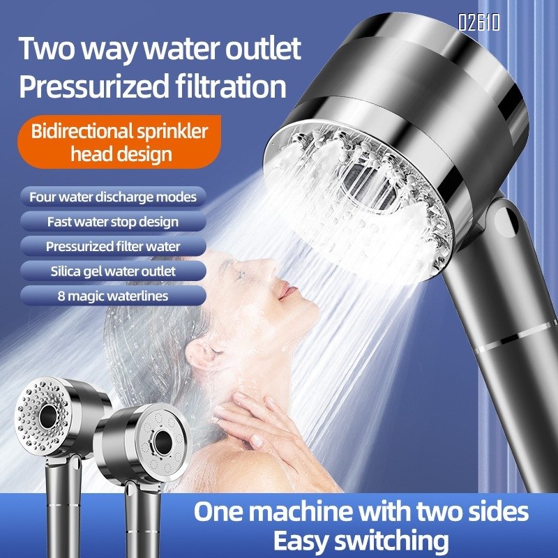 High Pressure Water Flow and Multiple Spray Modes Shower Head with Filter for Hard Water Bathroom Sh