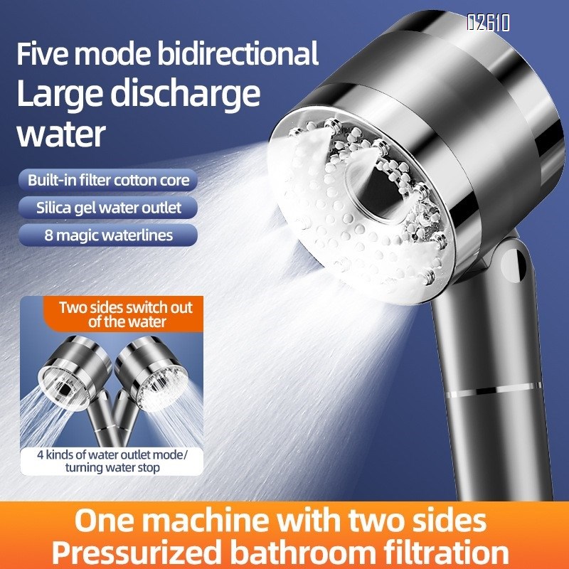 High Pressure Water Flow and Multiple Spray Modes Shower Head with Filter for Hard Water Bathroom Sh