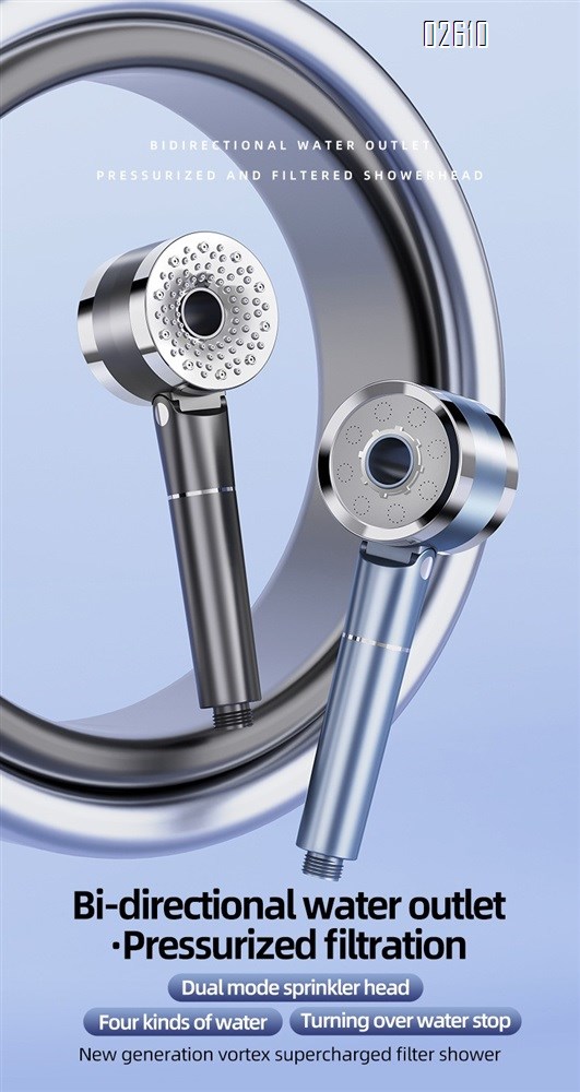 High Pressure Water Flow and Multiple Spray Modes Shower Head with Filter for Hard Water Bathroom Sh