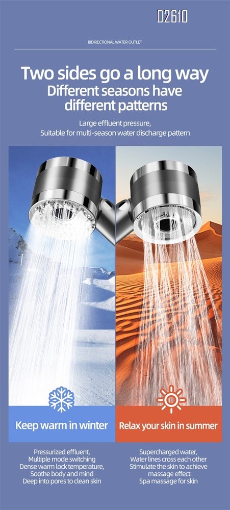 High Pressure Water Flow and Multiple Spray Modes Shower Head with Filter for Hard Water Bathroom Sh