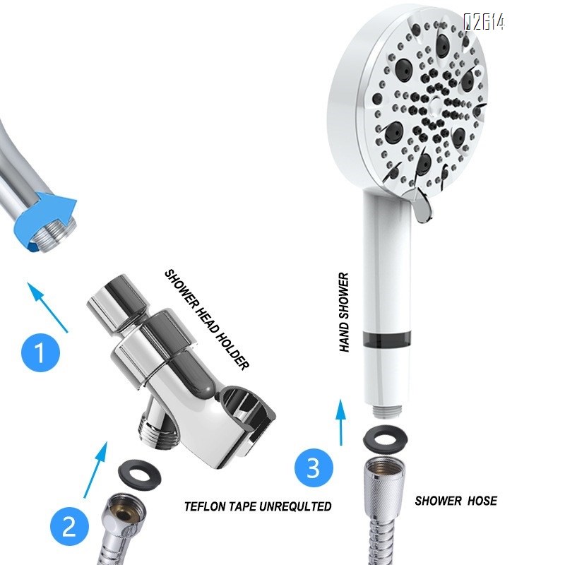 Filtered Handheld Shower Head Set 10 Functions with Hose and Bracket Anti-clog Nozzles for Hard Water Remove Chlorine