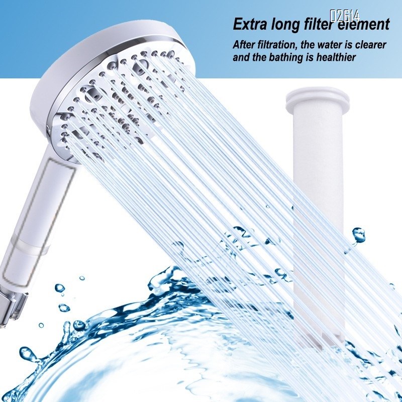 Filtered Handheld Shower Head Set 10 Functions with Hose and Bracket Anti-clog Nozzles for Hard Water Remove Chlorine