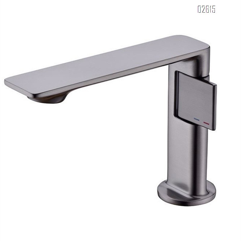 German gun Grey ash bathroom wash basin cold and hot water faucet all Brass wash basin basin wash basin wash basin faucet