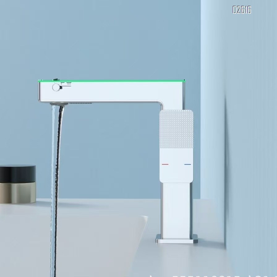 Brass basin faucet with rotating cold and hot water wash basin wash basin on the counter bathroom digital display mouthwash faucet