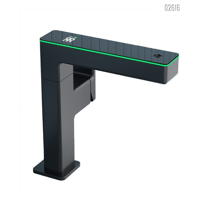 Brass basin faucet with rotating cold and hot water wash basin wash basin on the counter bathroom digital display mouthwash faucet