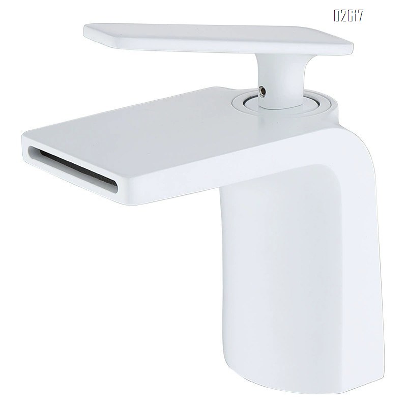 New all-Brass basin faucet waterfall water outlet wash basin cold and hot single hole black faucet