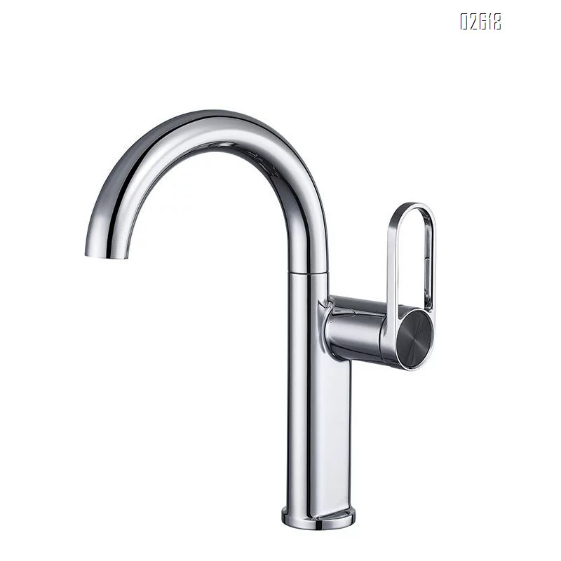 Bathroom basin faucet above and below the wash basin cold and hot water mixing single-hole faucet for home bathroom