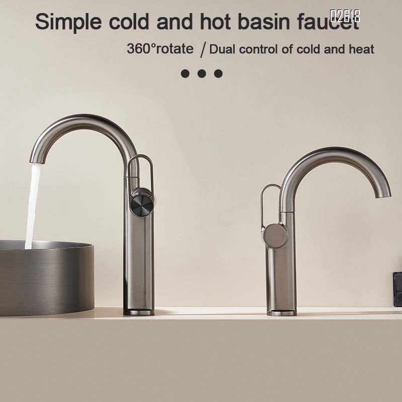 Bathroom basin faucet above and below the wash basin cold and hot water mixing single-hole faucet for home bathroom