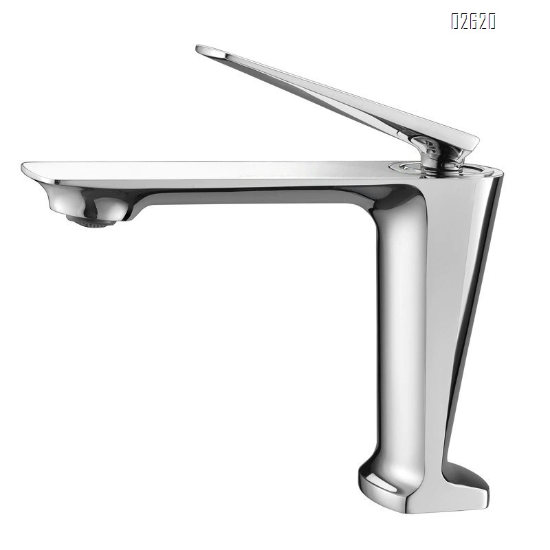 Brass European Gold basin faucet hotel bathroom single hole sitting simple high wash basin faucet