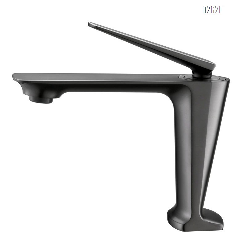 Brass European Gold basin faucet hotel bathroom single hole sitting simple high wash basin faucet