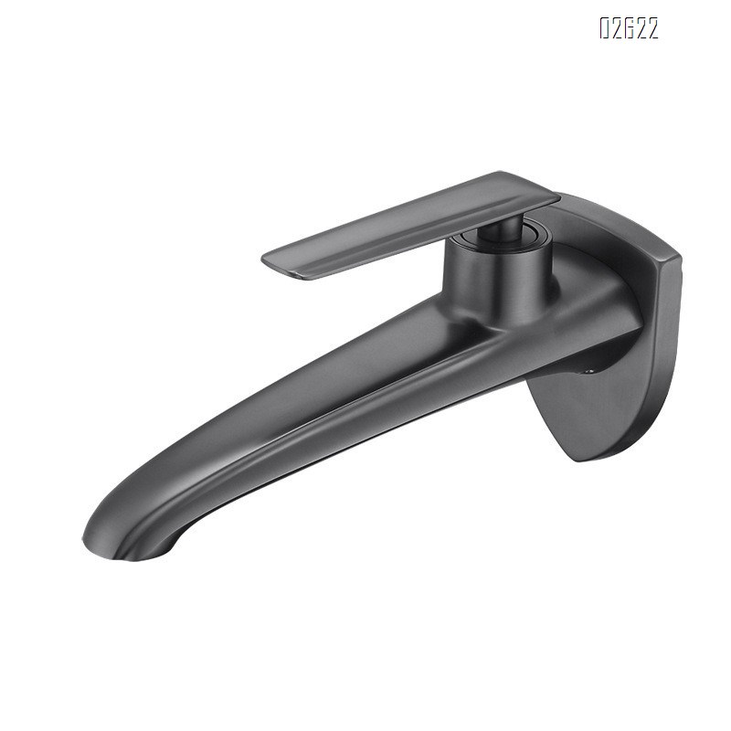 Wall-mounted white basin faucet with concealed installation water outlet from the wall hotel cold and hot wash basin faucet