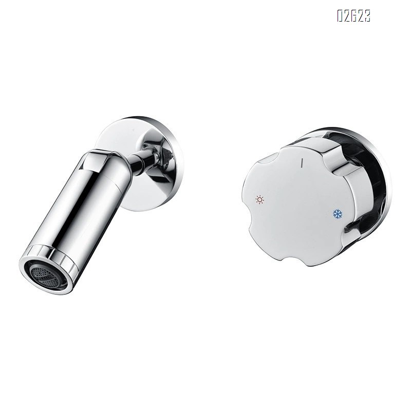 Brass gun gray hidden basin faucet embedded cold and hot water mixing valve wash basin bathroom faucet