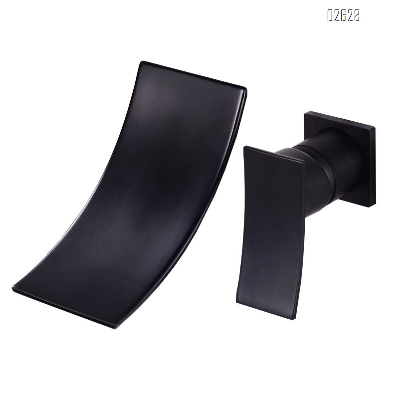 Brass concealed wall-mounted  waterfall faucet cold and hot basin wash basin mixing wall faucet