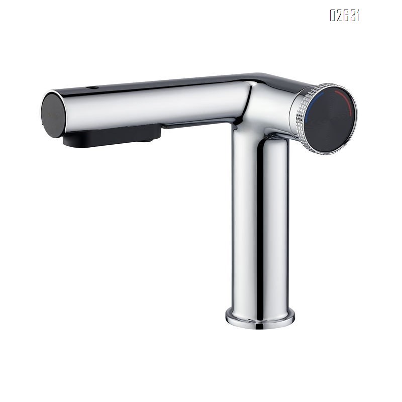 Brass Gun gray pull-out faucet basin cold and hot water faucet bathroom wash basin under and above the basin bathroom
