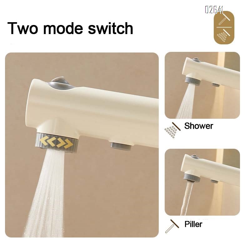 Touchless pull-out faucet with digital display for bathroom with swivel Brass hot and cold basin faucet