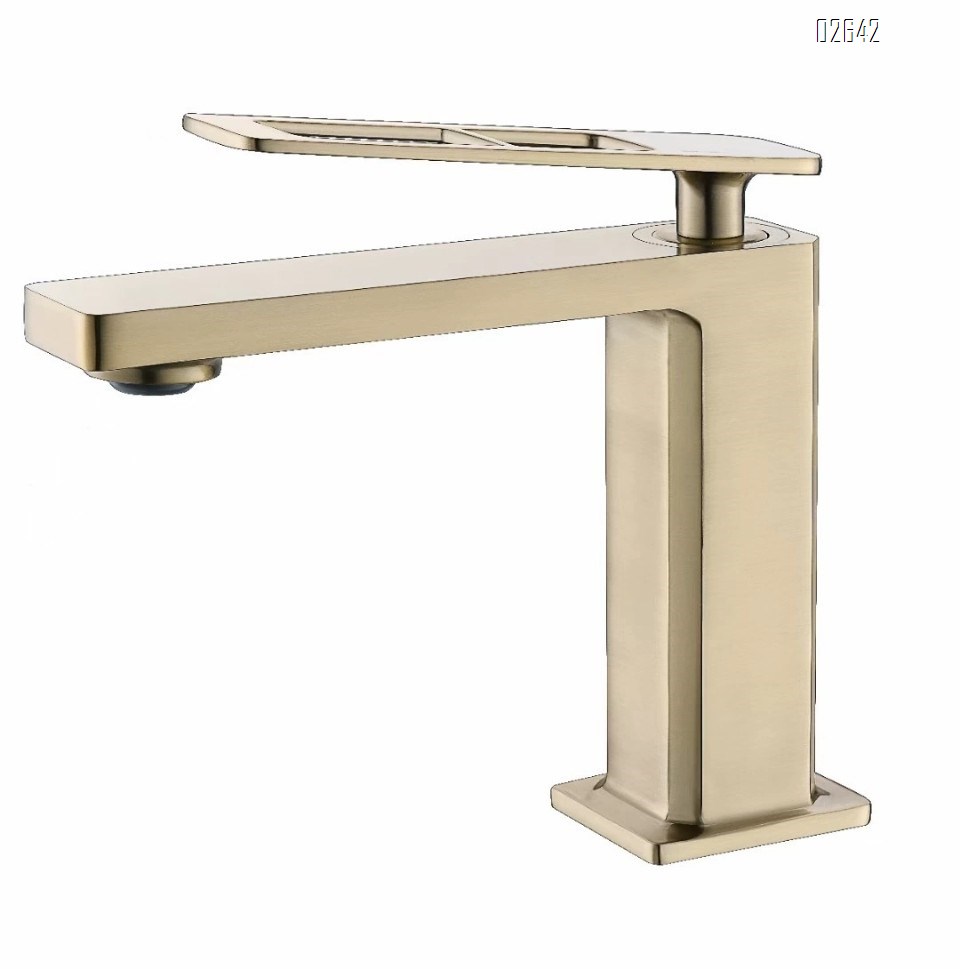 Gun gray wash basin faucet cold and hot bathroom shower basin wash basin anti-splash pressure faucet