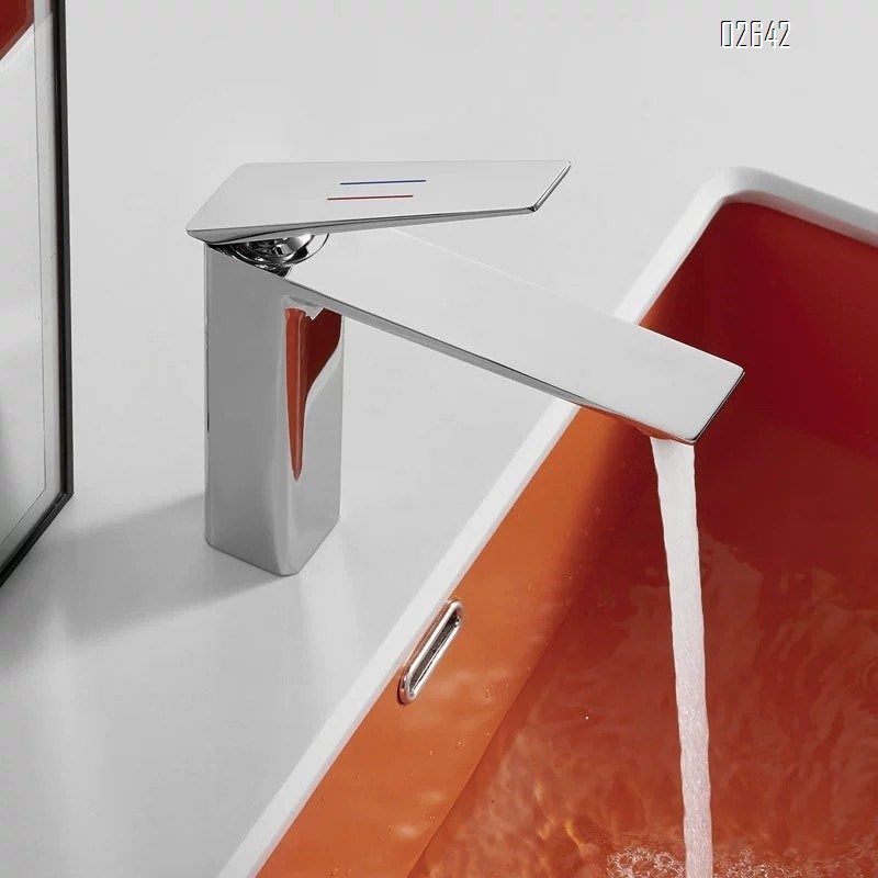 Gun gray wash basin faucet cold and hot bathroom shower basin wash basin anti-splash pressure faucet