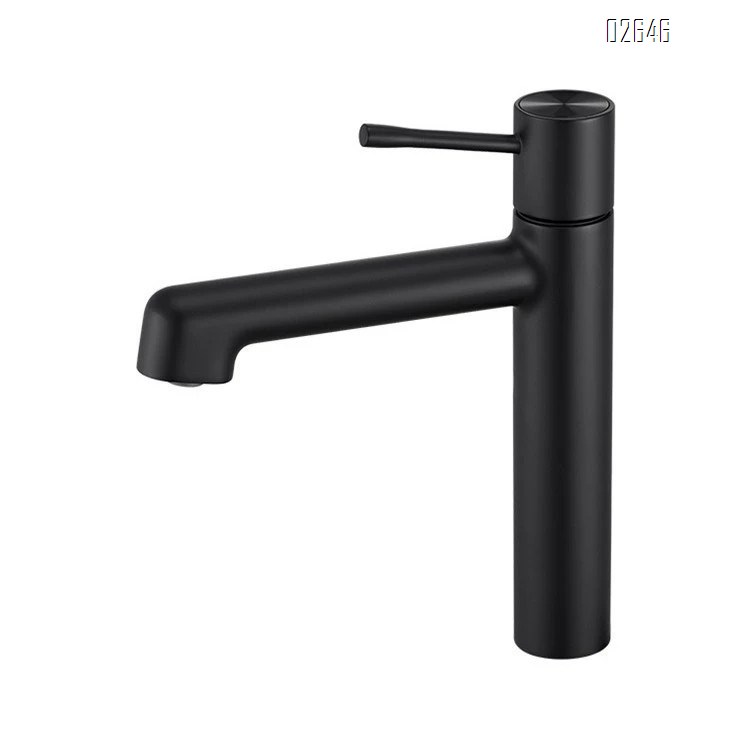 Brass milk white faucet bathroom wash basin sink cold and hot rotating home single hole splash-proof simple faucet