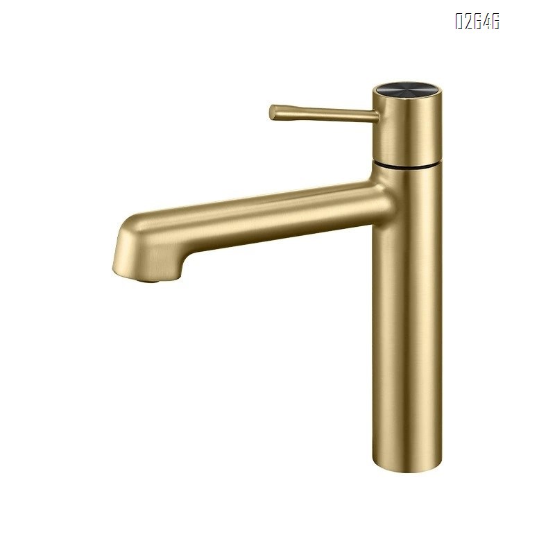 Brass milk white faucet bathroom wash basin sink cold and hot rotating home single hole splash-proof simple faucet