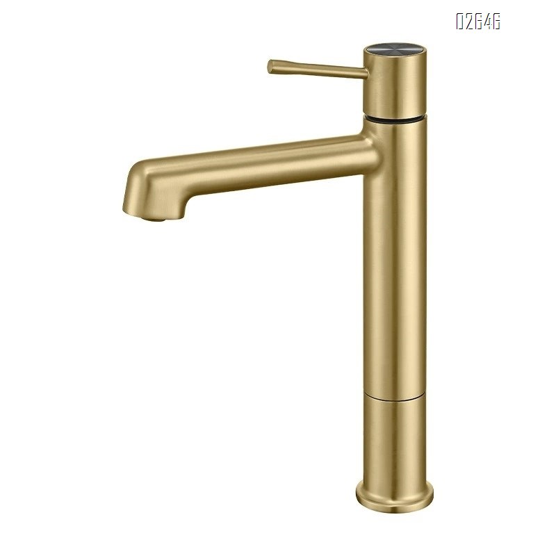 Brass milk white faucet bathroom wash basin sink cold and hot rotating home single hole splash-proof simple faucet