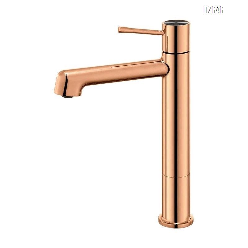 Brass milk white faucet bathroom wash basin sink cold and hot rotating home single hole splash-proof simple faucet