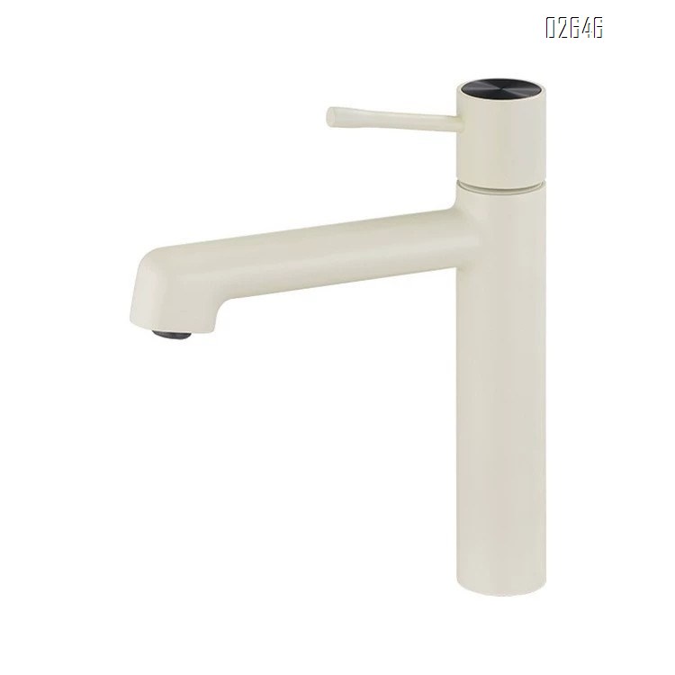 Brass milk white faucet bathroom wash basin sink cold and hot rotating home single hole splash-proof simple faucet