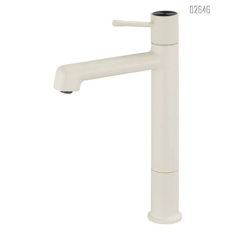 Brass milk white faucet bathroom wash basin sink cold and hot rotating home single hole splash-proof simple faucet