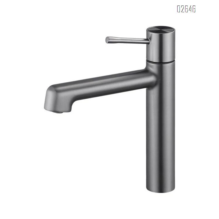 Brass milk white faucet bathroom wash basin sink cold and hot rotating home single hole splash-proof simple faucet