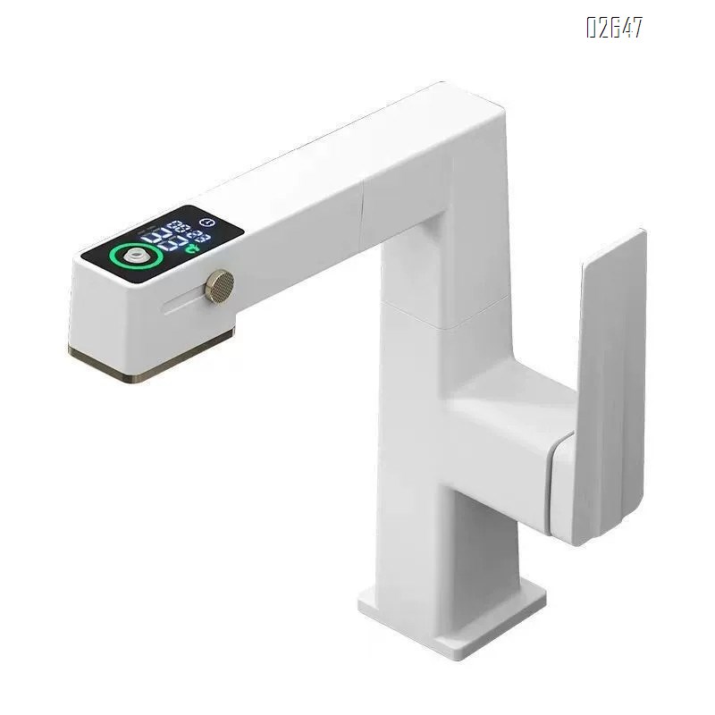 Modern minimalist Brass sink pull-out cold and hot water faucet home basin wash basin wash basin rotating cold and hot faucet