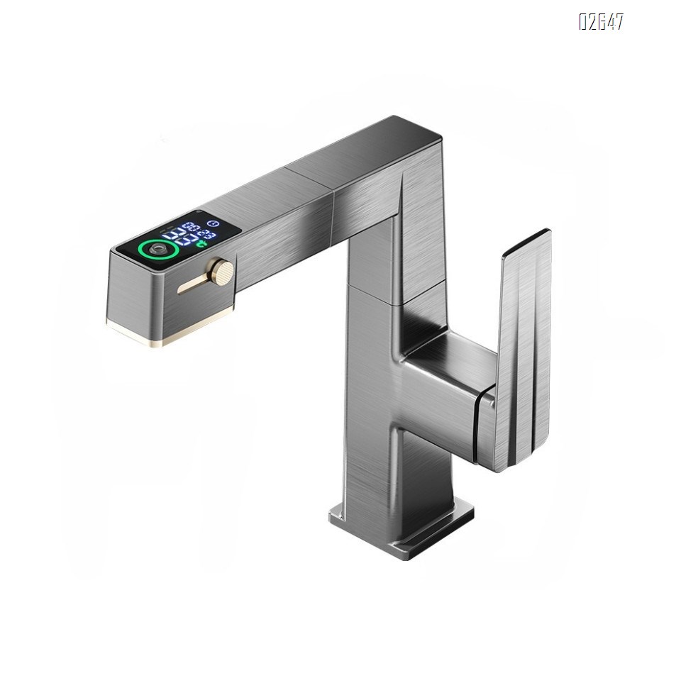Modern minimalist Brass sink pull-out cold and hot water faucet home basin wash basin wash basin rotating cold and hot faucet