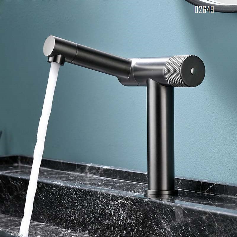 Gun gray basin integrated hardware faucet cold and hot fine Brass Nordic bathroom cabinet bathroom washroom Basin Faucet