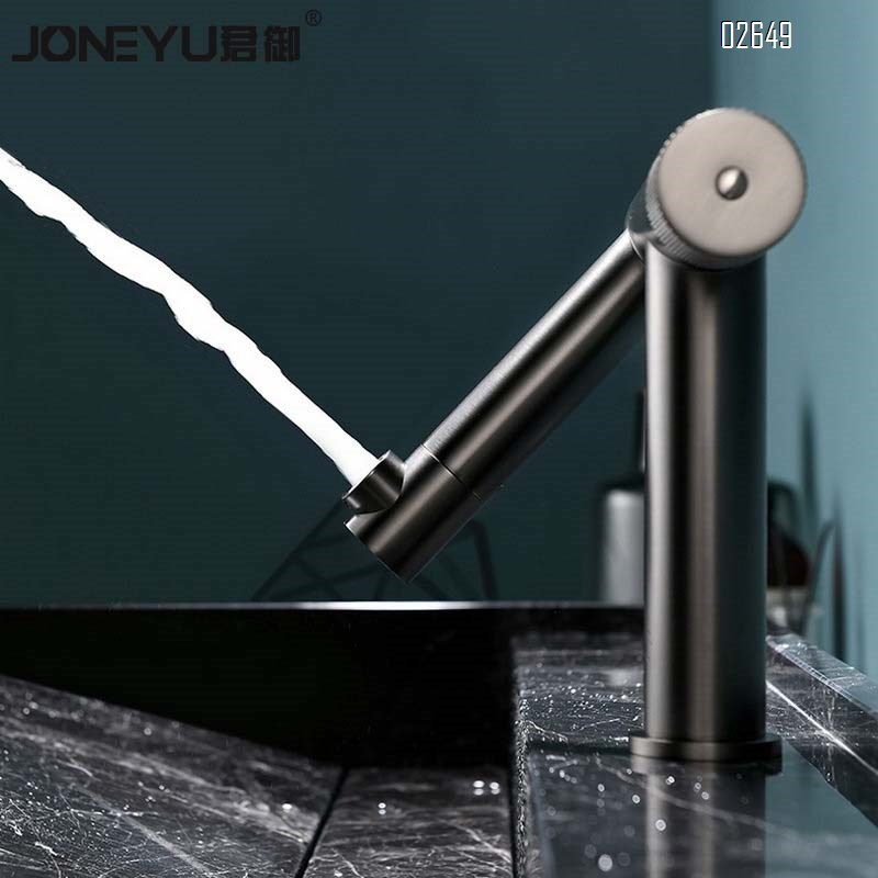 Gun gray basin integrated hardware faucet cold and hot fine Brass Nordic bathroom cabinet bathroom washroom Basin Faucet