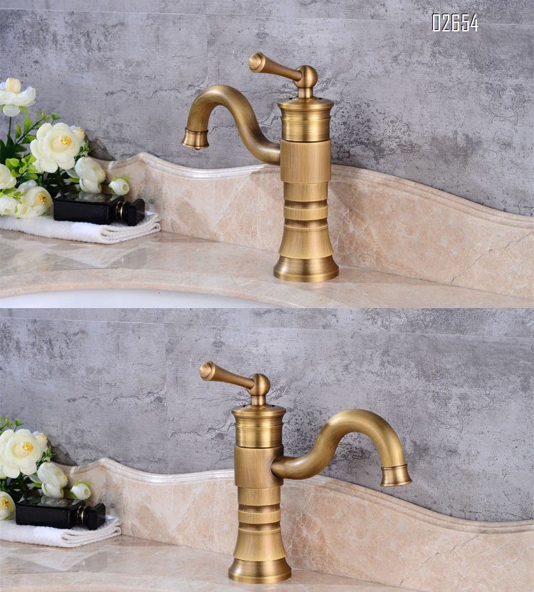 Classic all-Brass faucet for bathroom and toilet vintage color cold and hot water above the basin under the basin middle basin faucet