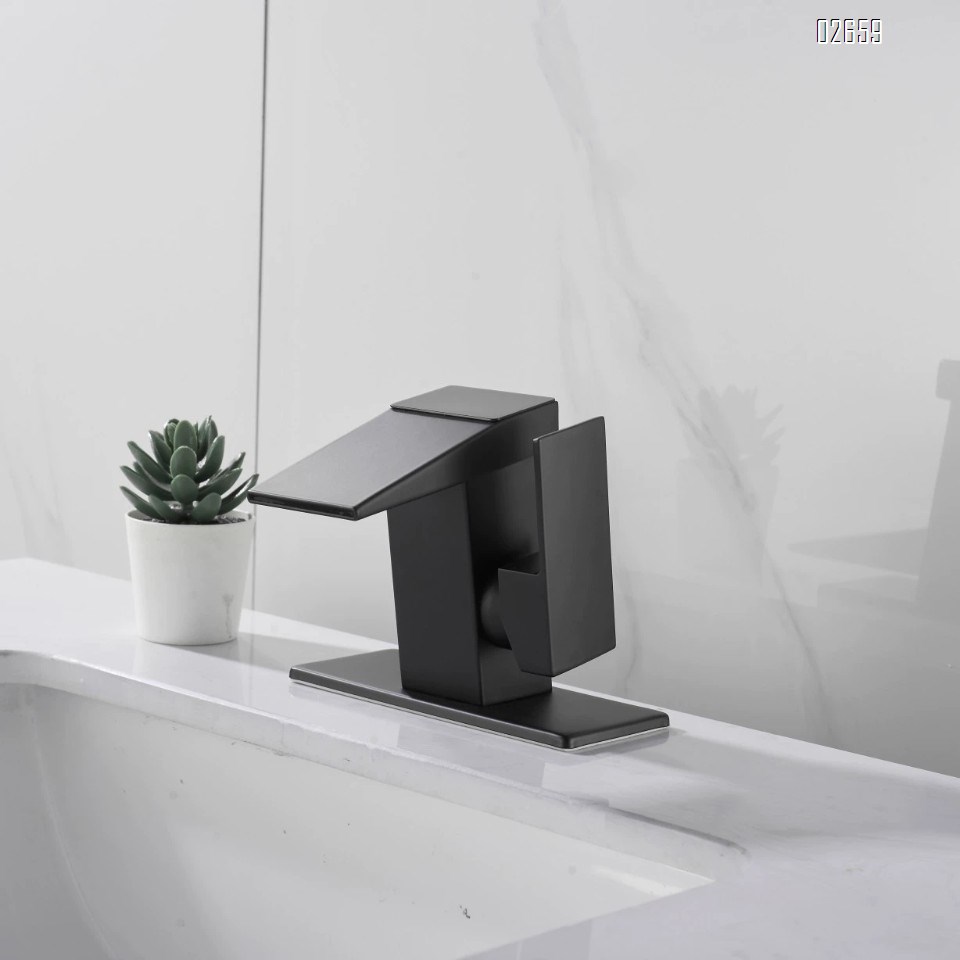 New cross-border woodpecker waterfall faucet hydropower digital display temperature basin digital faucet