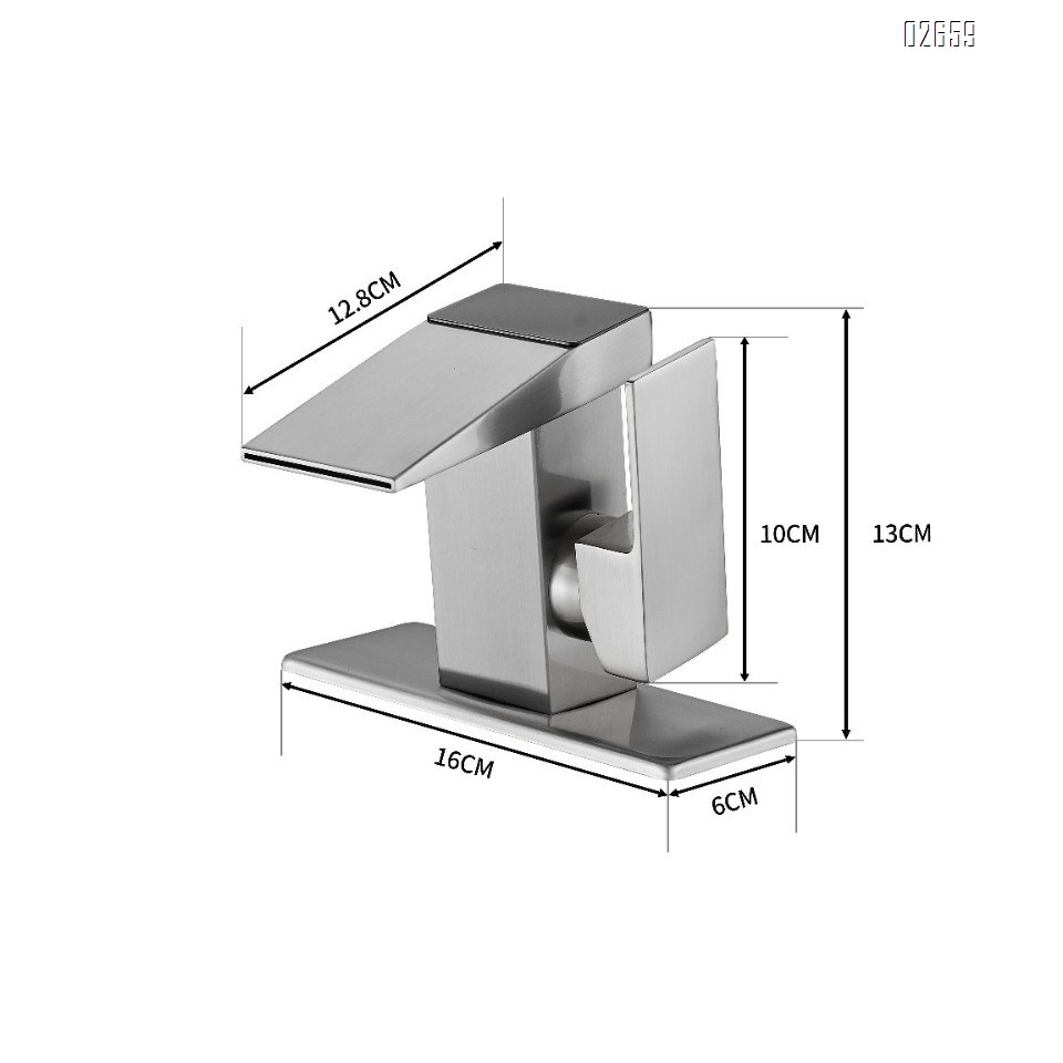 New cross-border woodpecker waterfall faucet hydropower digital display temperature basin digital faucet