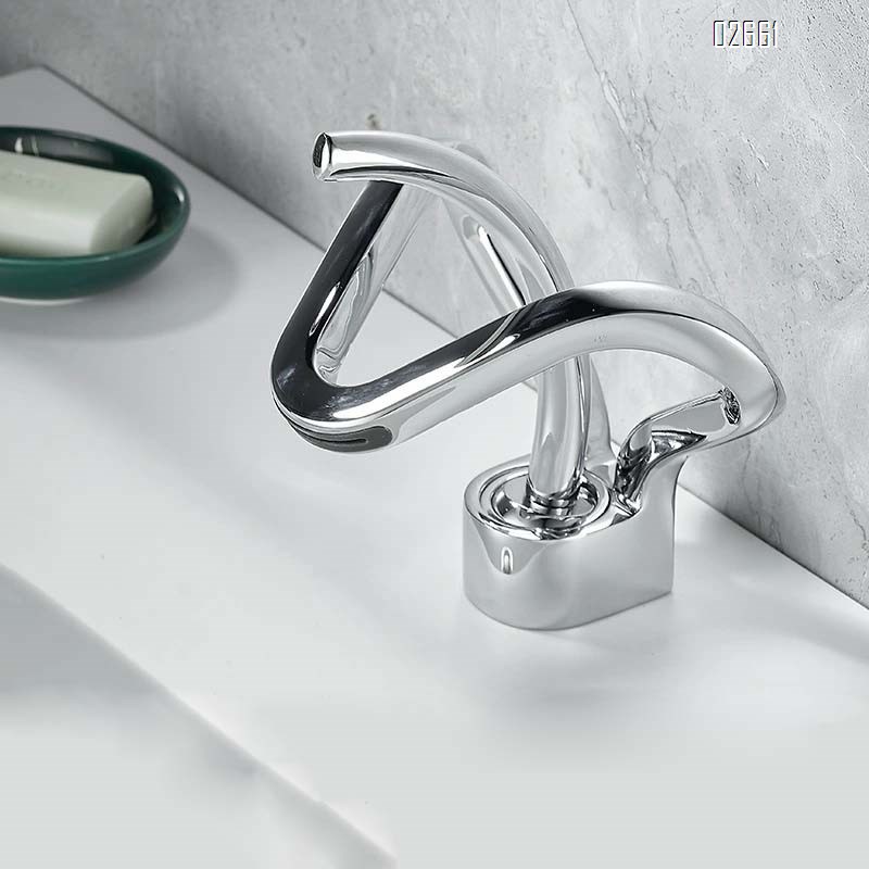Hotel waterfall basin faucet cold and hot water bathroom faucet wash basin wash basin basin single hole