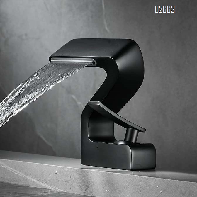 Heterosexual creative waterfall faucet all Brass wash basin cold and hot basin wash basin toilet bathroom cabinet bathroom