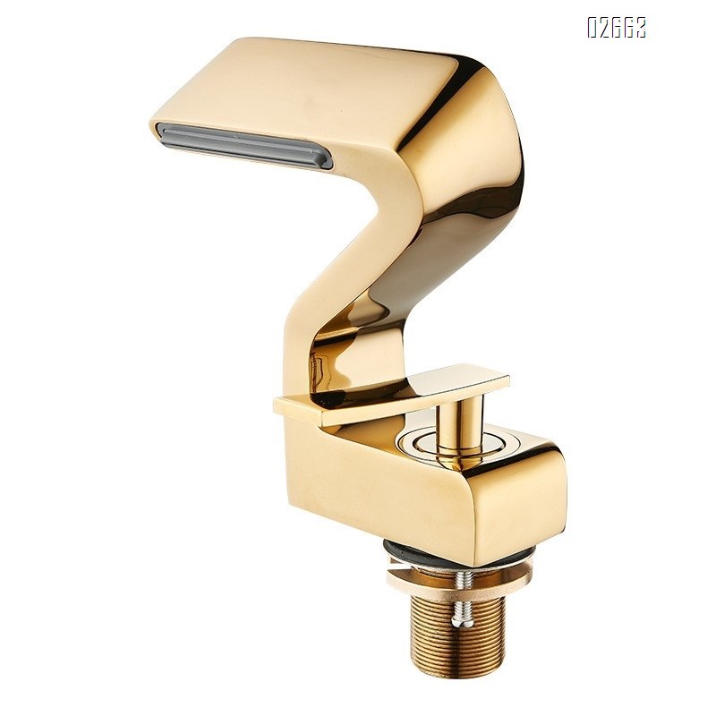 Heterosexual creative waterfall faucet all Brass wash basin cold and hot basin wash basin toilet bathroom cabinet bathroom