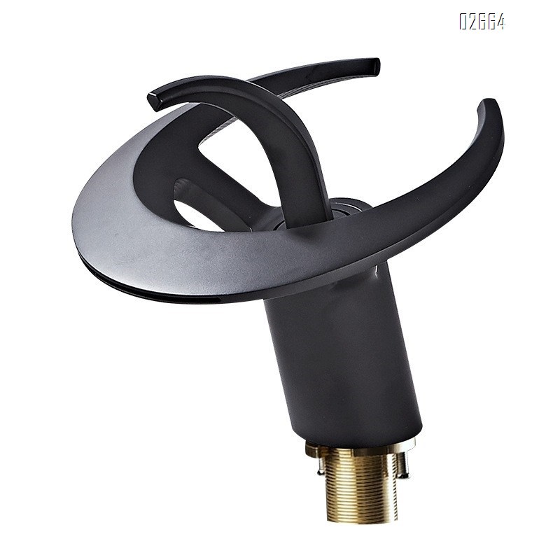 Creative single-hole waterfall faucet cold and hot bathroom wash basin wash basin faucet all Brass home use